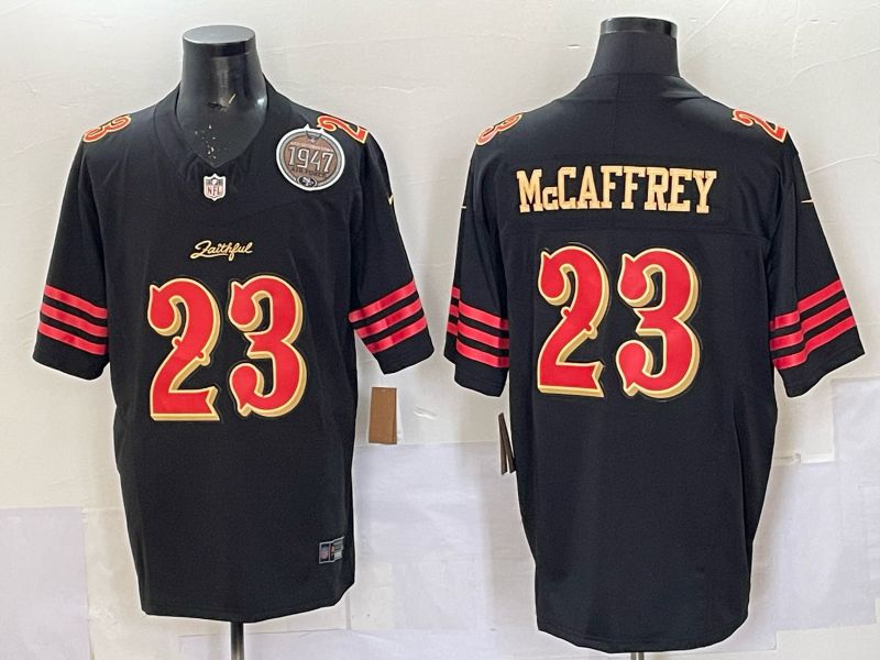 Men Nike San Francisco 49ers #23 Mccaffrey black 5th generation Limited NFL 2025 Jersey 0062->san francisco 49ers->NFL Jersey